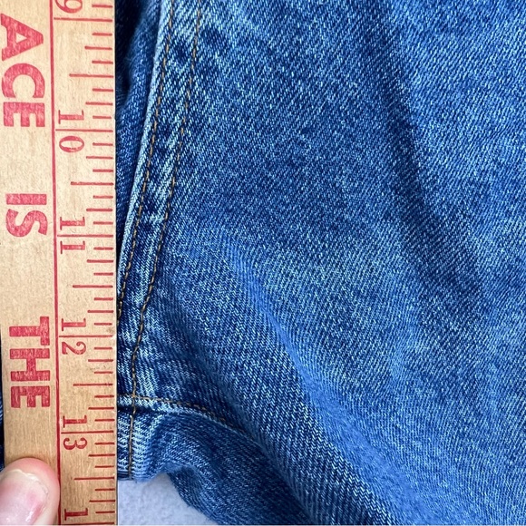 Zara High Rise Pleated Slouchy Barrel Balloon Leg Jeans Distressed Size 8 - Picture 3 of 8